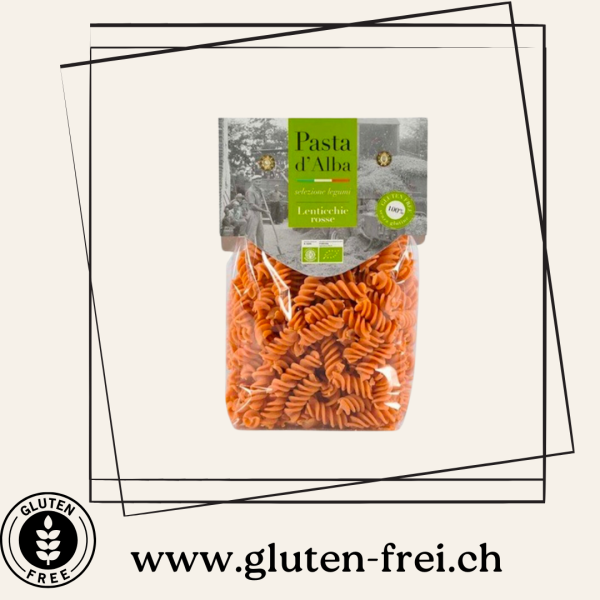Red Lentil Fusilli Pasta d`Alba
